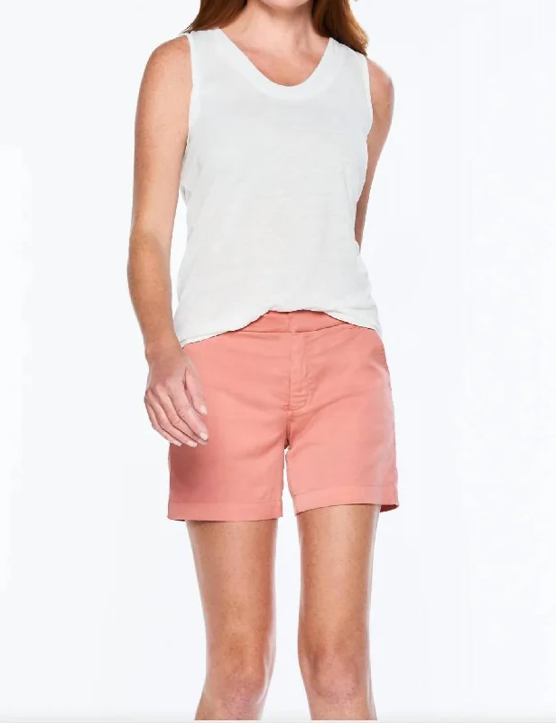 vintage style women's shortsMitchell Chino Short In Salmon