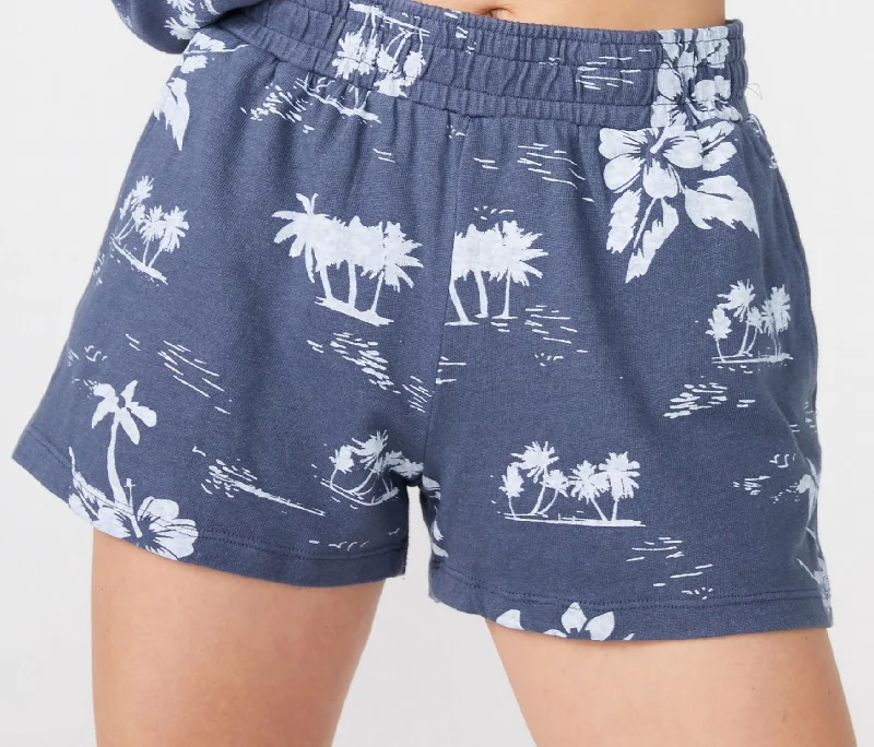 women's bike shorts"new" Hawaiian Vintage Ex Boyfriend Shorts In Blue Steel