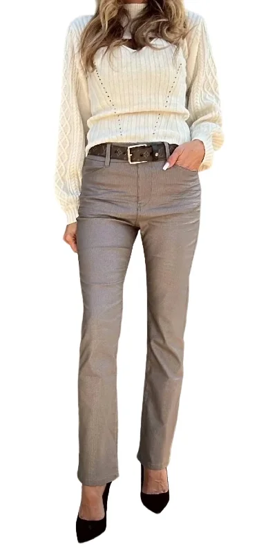 fashionable joggers for womenNovel Pant In Taupe Shimmer