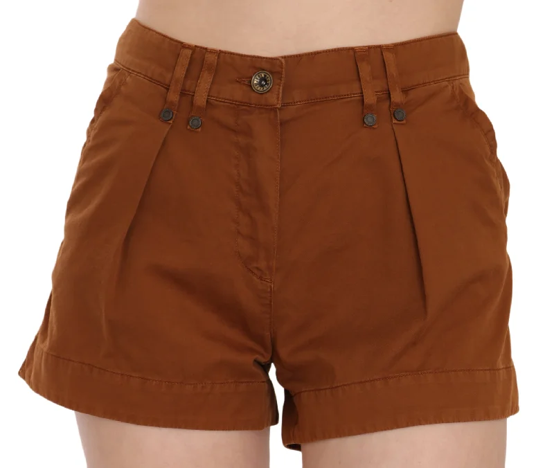 women's skort shortsPLEIN SUD  Mid Waist Cotton blue Mini Women's Shorts