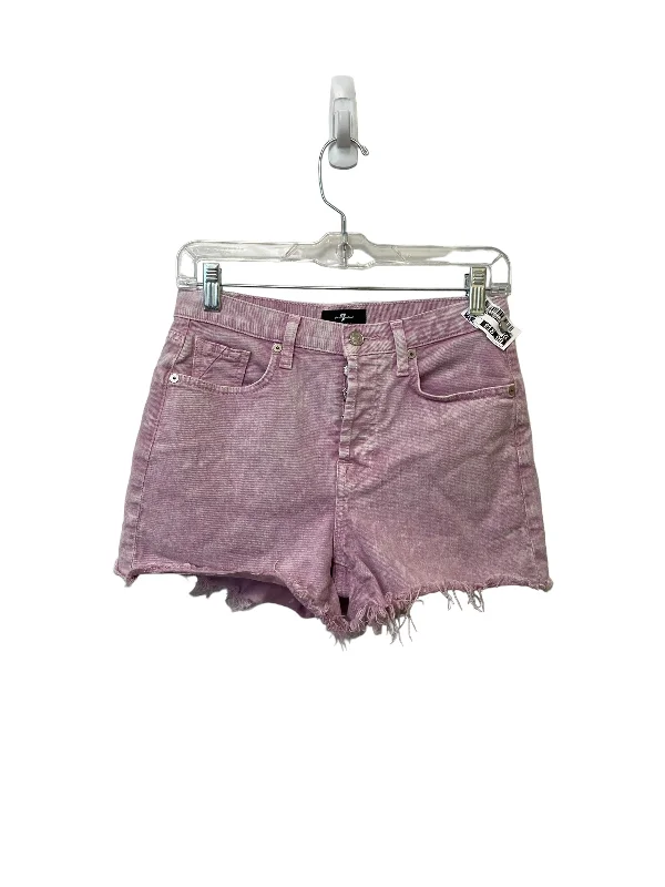 women's utility shortsPurple Shorts 7 For All Mankind, Size 24