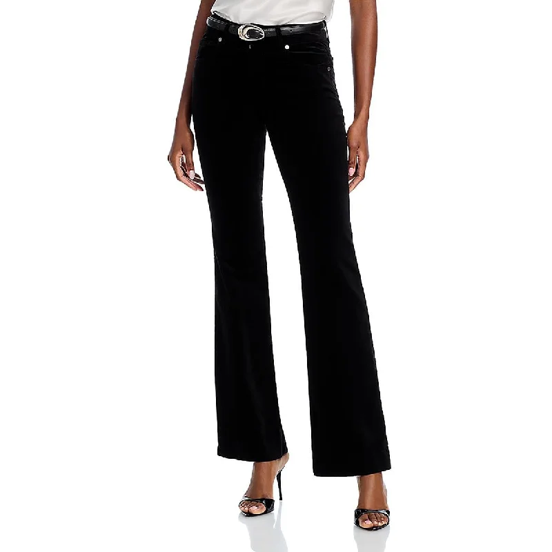 denim pants for womenRamy Brook Womens High Rise Velvet Straight Leg Pants