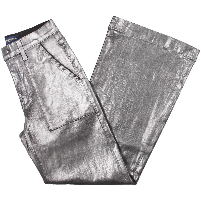 women’s pants for springRamy Brook Womens Metallic Cropped Cropped Pants