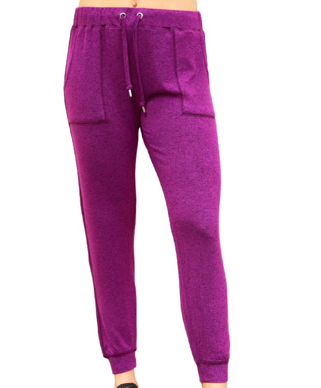 stretchy women’s pantsSolid Jogger In Violet