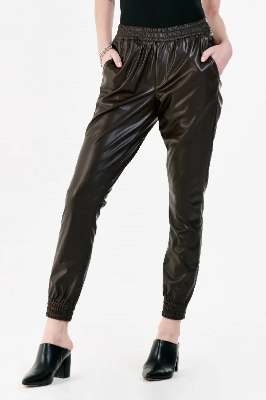 leather women’s pantsSuper High Rise Cropped Jacey Jogger In Coffee