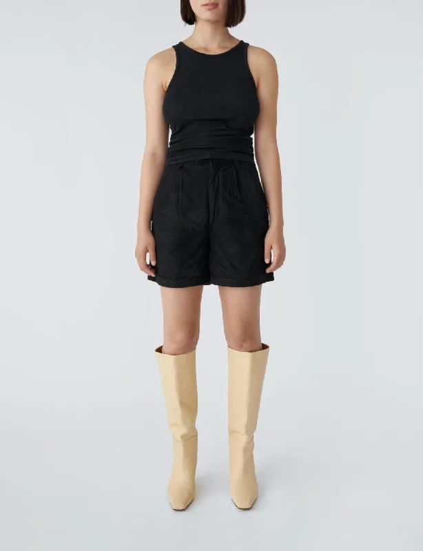 women's cargo shortsSuzy Suede Shorts In Black