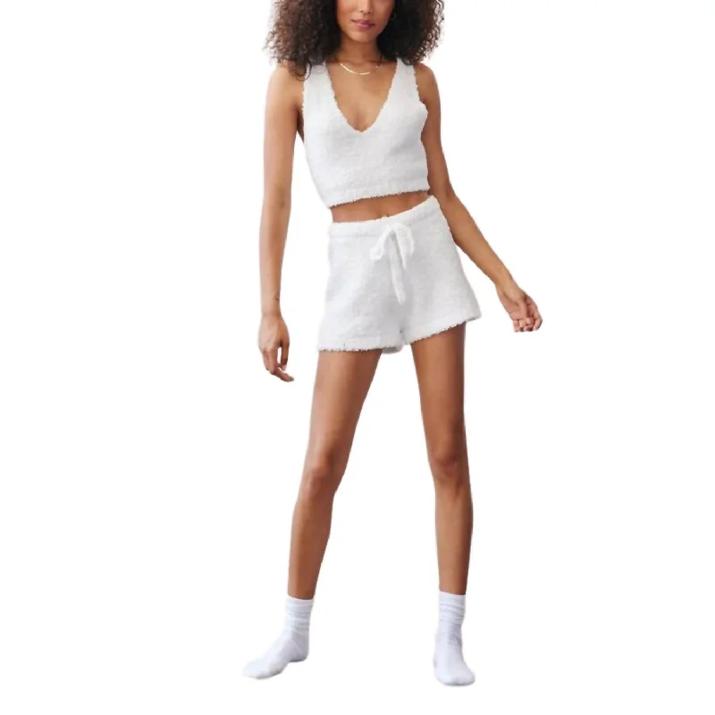 modern women's shortsSweater Short In Winter White