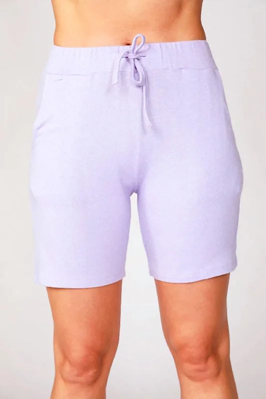 minimalist women's shortsTie Waist Short In Lilac