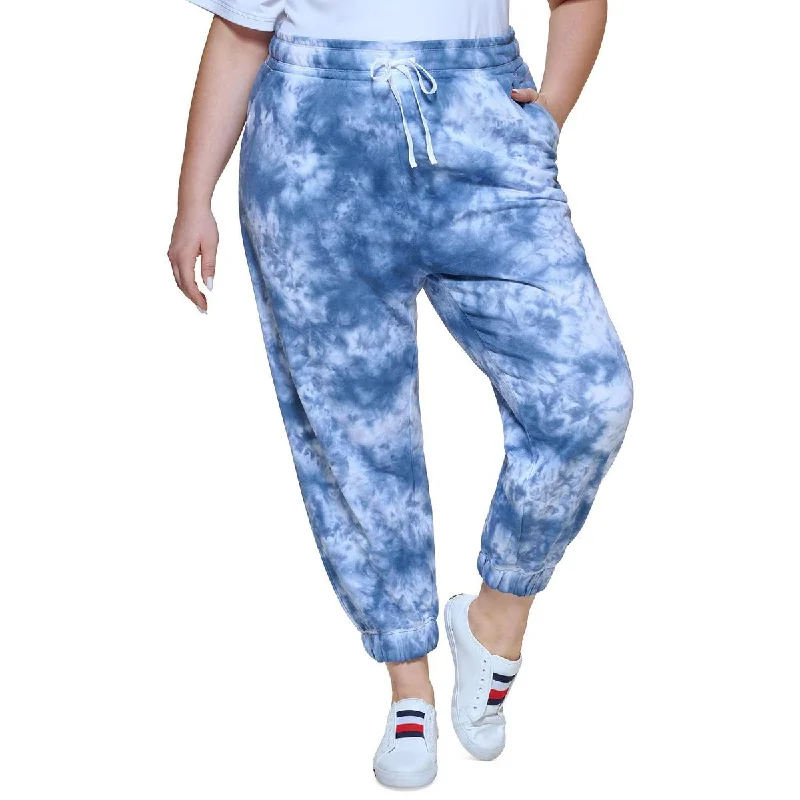 leggings for womenTommy Hilfiger Sport Womens Plus Logo Tie Dye Jogger Pants