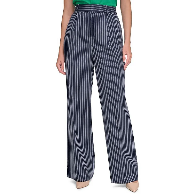 white women’s pantsTommy Hilfiger Womens Pin Stripe Wide Leg Wide Leg Pants