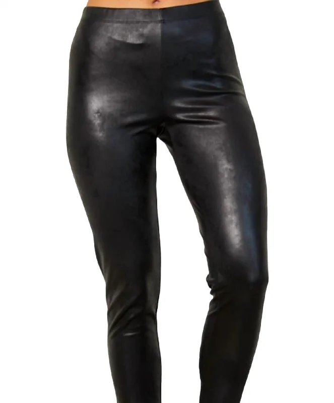 workout pants for womenVegan Leather Pant In Black