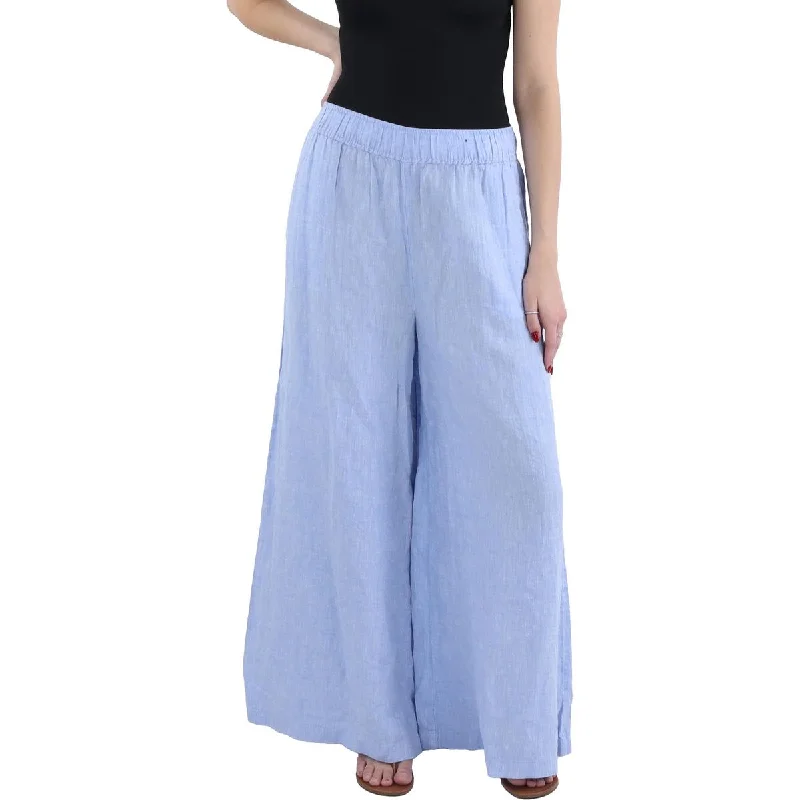 luxury women’s pantsVineyard Vines Womens Linen High Rise Wide Leg Pants